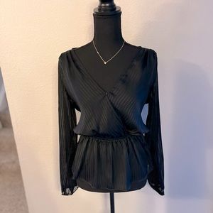 EXPRESS — Sheer Peplum Blouse